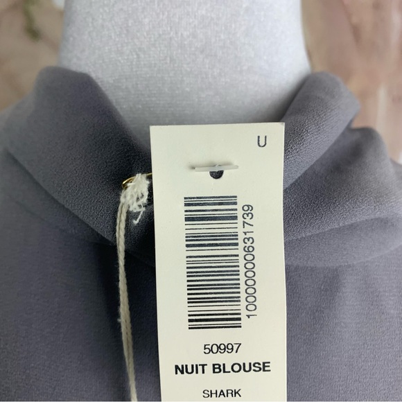 NEW Aritzia Wilfred Nuit Blouse Shark - Picture 9 of 10